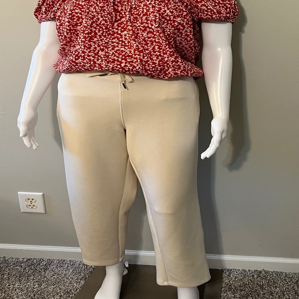 Cream casual pants Size Large